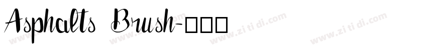Asphalts Brush字体转换